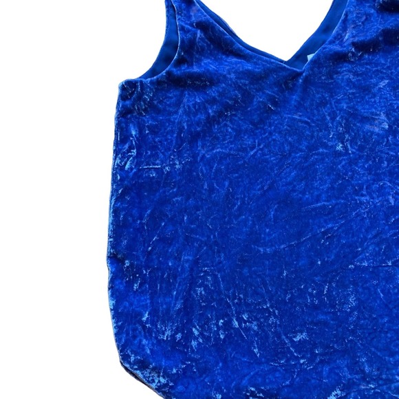 Loft womens size XS velvet top, sapphire - Picture 3 of 9